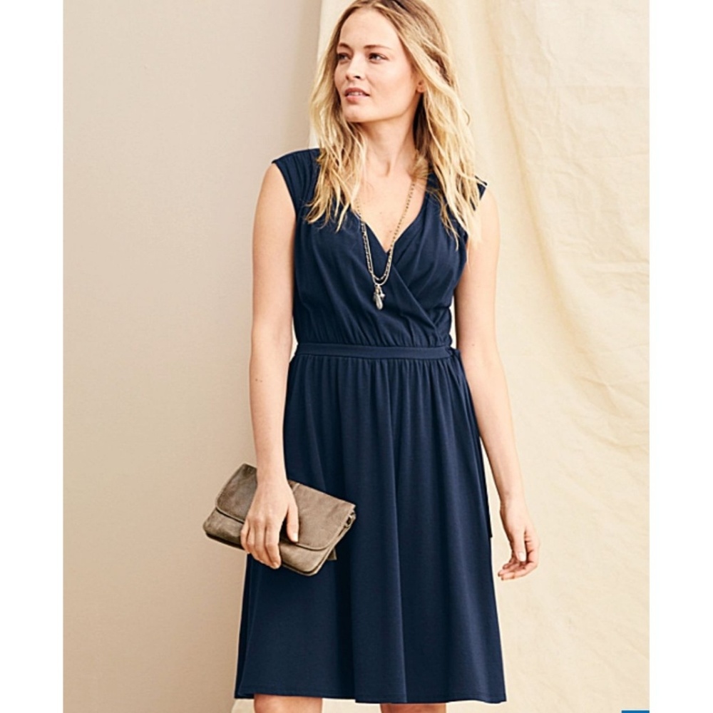 Navy Wrap Dress